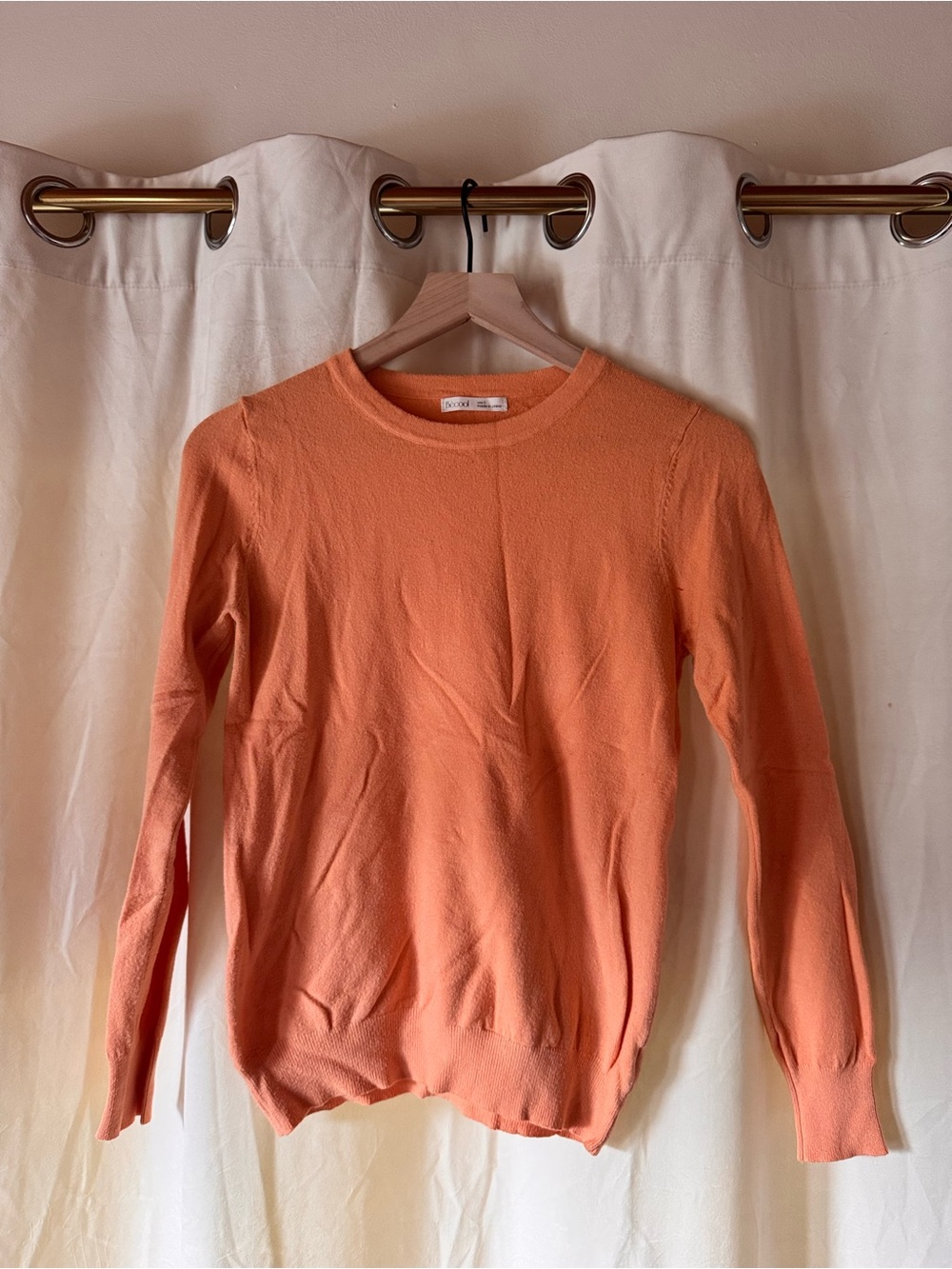BE COOL Women's Peach Crewneck Cowl Sweater - Picture 3 of 5